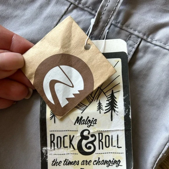 Maloja CharlyM Twill Bike Pants in Light Gray Smoke Size Medium Hiking Outdoors - Picture 2 of 16